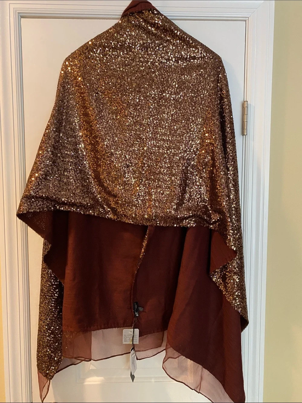 Shawlsmith London Stunning Wool Silk All Sequins Huge Wrap NWT